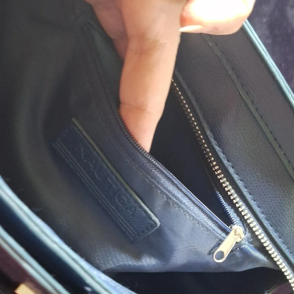 Nautica Blue Satchel Bag with Modern Structured Design